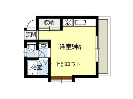 コーポクレセント(ワンルーム/2階)の間取り写真