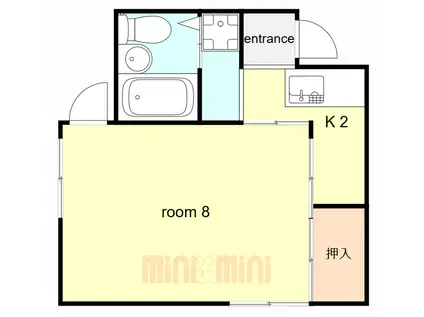 入山文化(1K/2階)の間取り写真