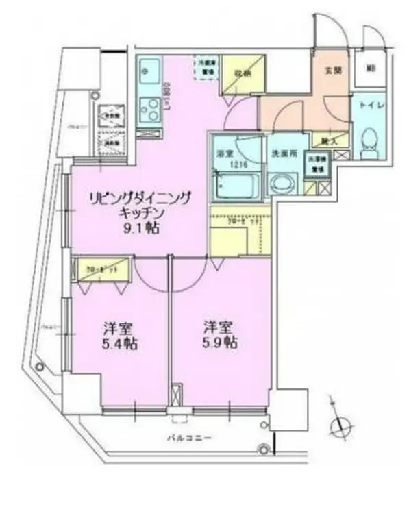 銀座レジデンス伍番館 7階階 間取り