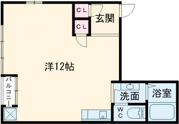 VILLA MARIA熊内町(ワンルーム/3階)の間取り写真