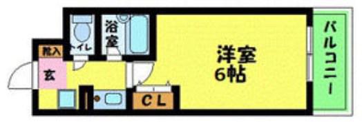 エスリード新大阪第8(1K/10階)の間取り写真