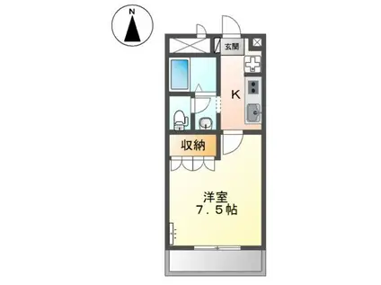 プラッツ・I(1K/2階)の間取り写真