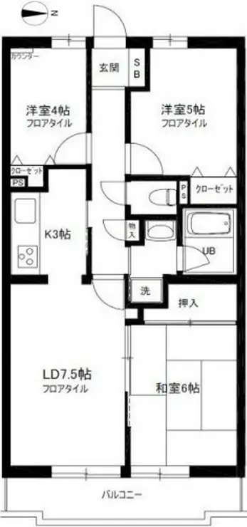 グレース桜新町 7階階 間取り