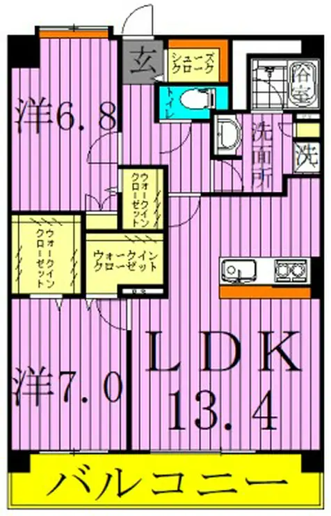 ロイヤルパークス新田 5階階 間取り