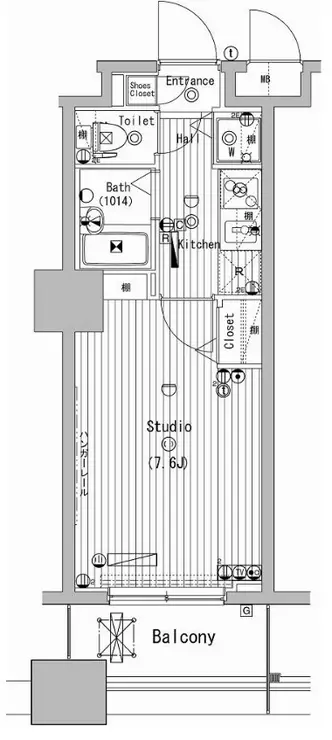 グランド・ガーラ横濱万世町 7階階 間取り