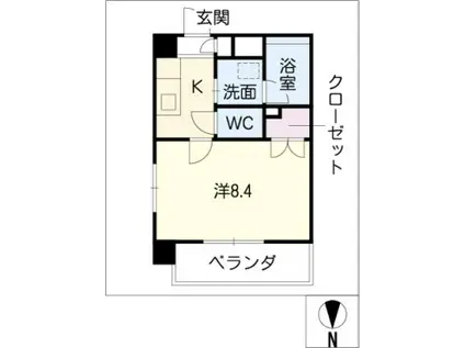 シティライフ明が丘(1K/3階)の間取り写真