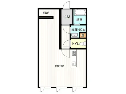 クリマーマンション(ワンルーム/3階)の間取り写真