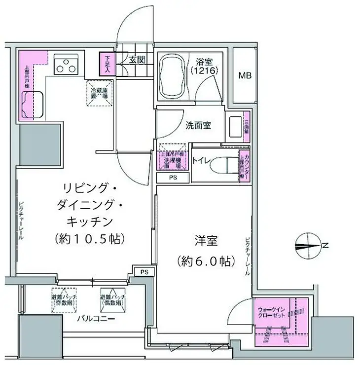 プレジリア東日本橋 12階階 間取り