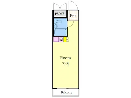テイジン荻窪スカイレジテル(ワンルーム/1階)の間取り写真