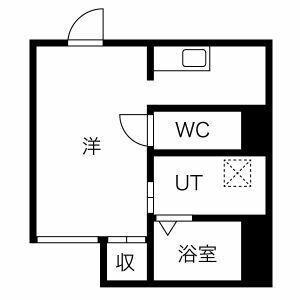 地下鉄東山線 中村公園駅 徒歩20分 4階建 築9年(1K/2階)の間取り写真