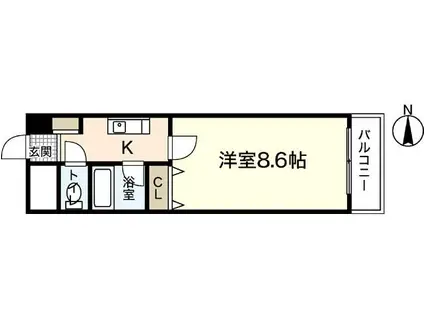 A2ビル(1K/4階)の間取り写真