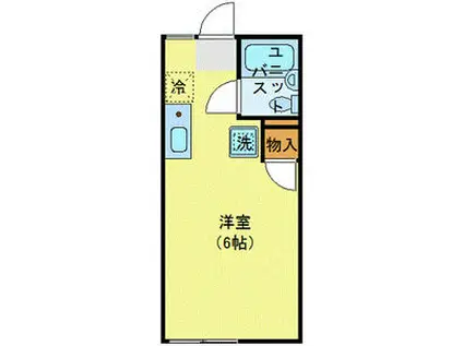 エルベ駒沢(ワンルーム/2階)の間取り写真