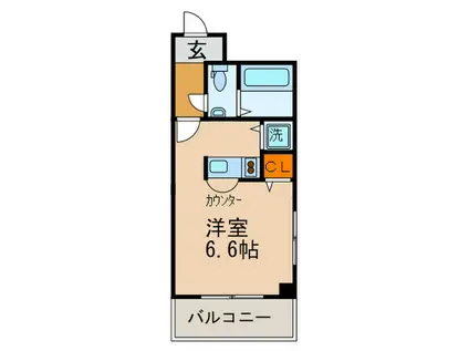 KAISEIマンション(ワンルーム/5階)の間取り写真