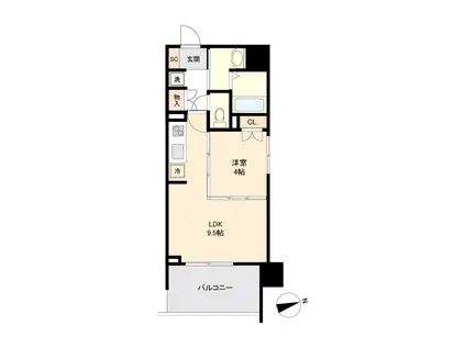 HF仙台長町レジデンス(1LDK/11階)の間取り写真