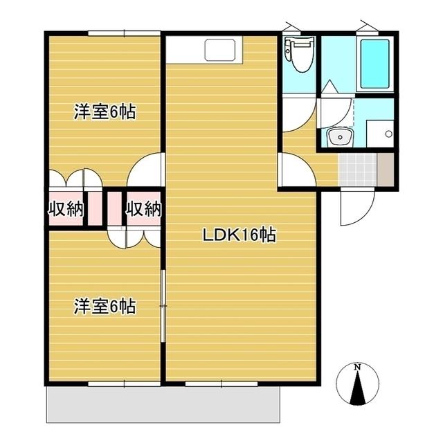 ル・ノールプラス(2LDK/1階)の間取り写真