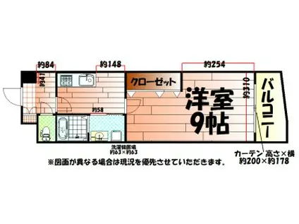 ロイヤルノースナイン(1K/18階)の間取り写真