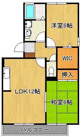 リベルテSII(2LDK/3階)の間取り写真
