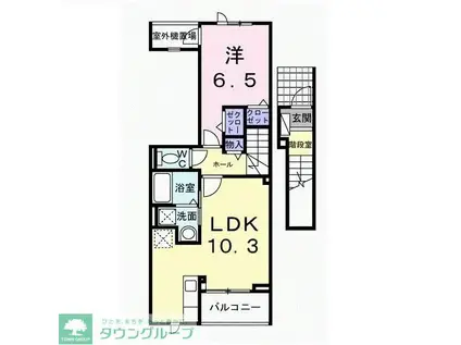 グラン・ハーモニー忠生公園(1LDK/2階)の間取り写真