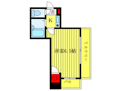 フルーレ(1K/3階)の間取り写真