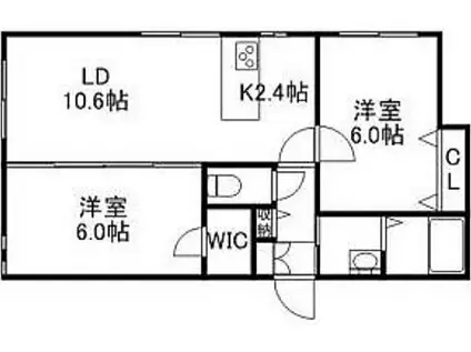 BLOCK STAGE(2LDK/1階)の間取り写真