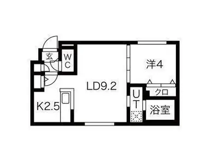 パークレジデンス円山北(1LDK/5階)の間取り写真