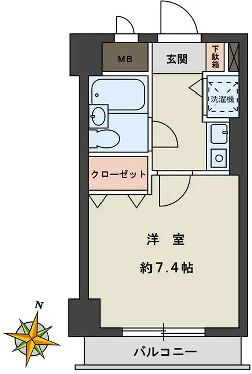 ライオンズマンション門前仲町第5 3階階 間取り