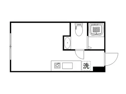 ルテラ氷川町(ワンルーム/1階)の間取り写真