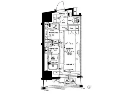 アークマーク八幡山(ワンルーム/8階)の間取り写真