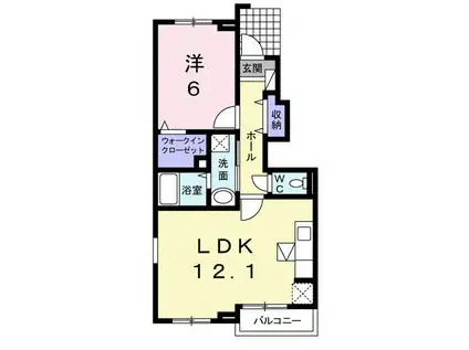 サンエイト(1LDK/1階)の間取り写真