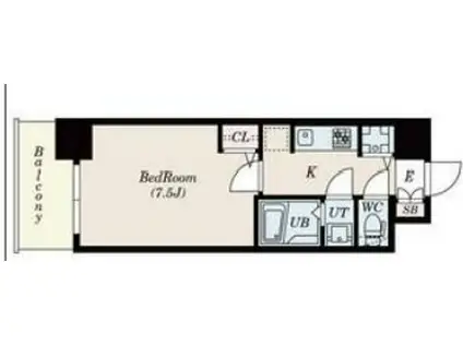 S-RESIDENCE江坂EMINENCE(1K/10階)の間取り写真