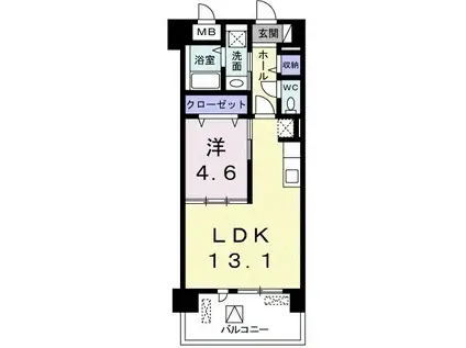 AUTUMNS(1LDK/4階)の間取り写真