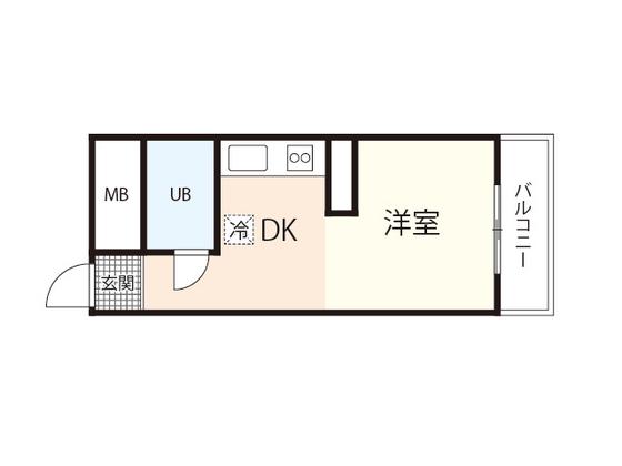 京急西広島マンション(ワンルーム/6階)の間取り写真