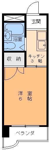 富士コーポラス(1K/5階)の間取り写真