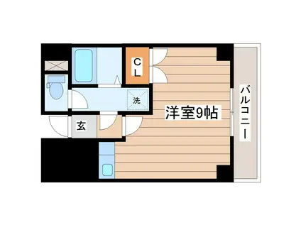 メイゾン西多賀(ワンルーム/3階)の間取り写真