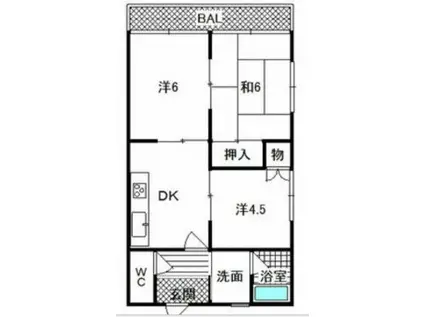 コーポラスアラキ(3DK/3階)の間取り写真