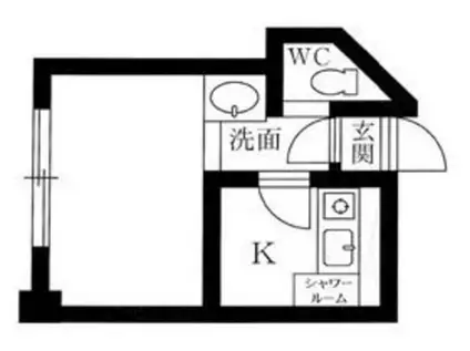 パペーテ桜橋(1K/2階)の間取り写真