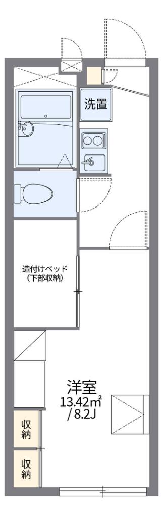 レオパレス辻九第一(1K/2階)の間取り写真