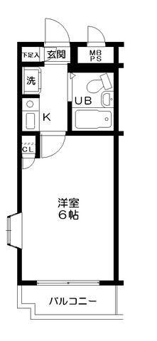 日神パレステージ小田急相模原(1K/4階)の間取り写真