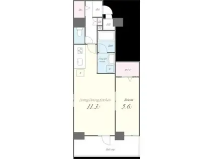 AVNIR HONGO(1LDK/8階)の間取り写真