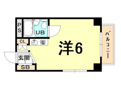 エクセレント パートI(ワンルーム/2階)の間取り写真