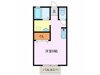 メゾンボザールII(ワンルーム/1階)の間取り写真