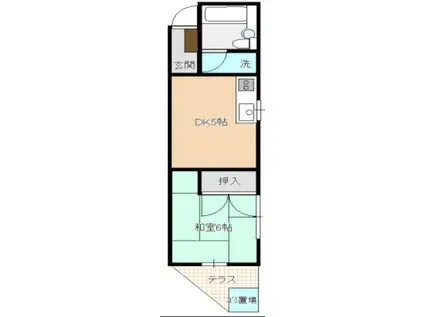 ウィロ・デール(1DK/1階)の間取り写真