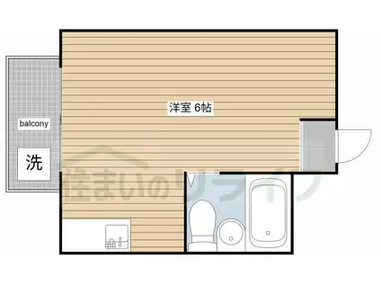 レジデンスネモト(ワンルーム/4階)の間取り写真