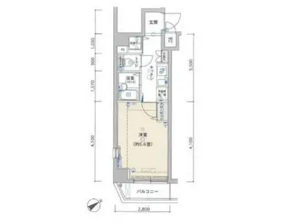 ヴェルト亀戸II(1K/2階)の間取り写真