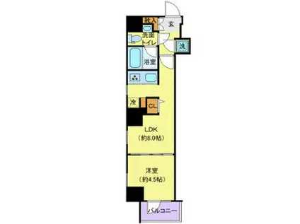 パティオ神田(1LDK/3階)の間取り写真