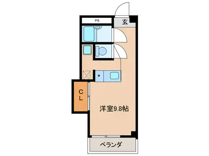 U・TOPIA33(ワンルーム/3階)の間取り写真