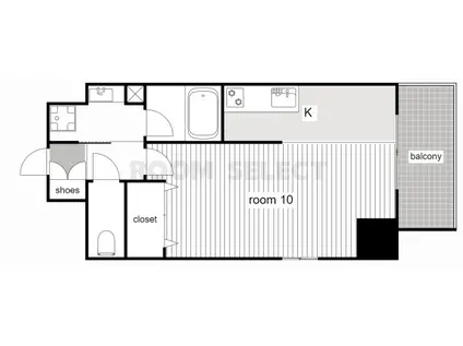 プロシード大須(ワンルーム/4階)の間取り写真