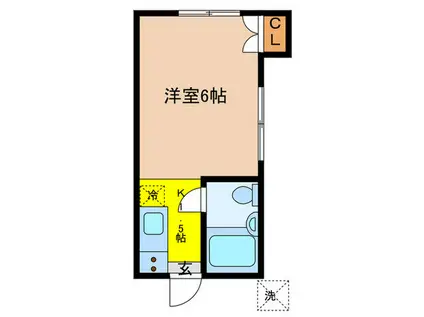 コーポ若松(1K/2階)の間取り写真