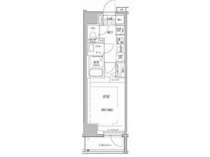 RELUXIA立石(1K/2階)の間取り写真