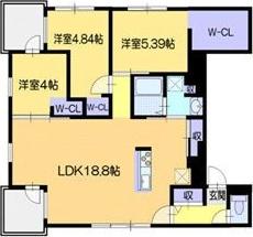 ドルチェ南郷8(3LDK/1階)の間取り写真